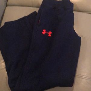 Warm up pants soft fleece under armour youth large